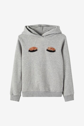 Name It Hettegenser nkfResofia LS Sweat WH Bru Box Grå