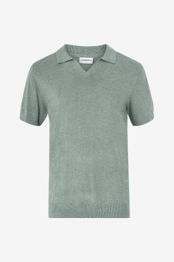 Lindbergh   Pologenser Ecovero S/s V neck Polo   Grønn