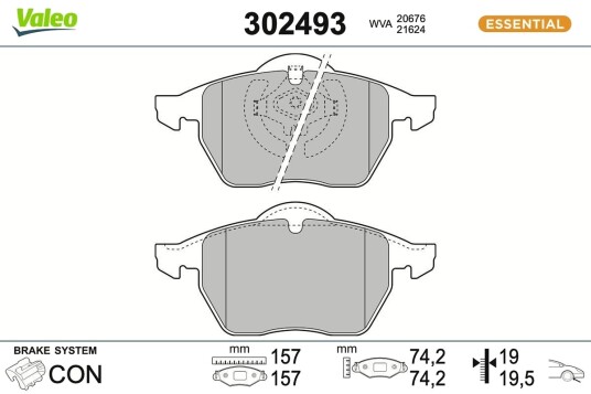 Bremseklosser VALEO 302493