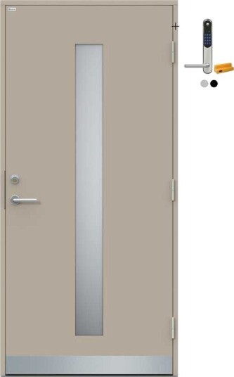 Ytterdør Diplomat Marina Extreme Klart Glass med Yale Doorman Classic Home