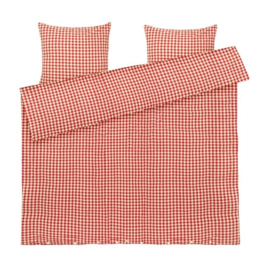 Juna Bæk&bølge sengetøy 200x220 cm rød/gul Juna Bæk&bølge sengetøy 200x220 cm rød/gul