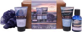 The Kind Edit Co. Skin Expert Travellers Bag Gavesett 100ml Kroppsvask + 50ml Body Lotion Ansiktsskrubb 20g Dusjblomst Toalettmappe