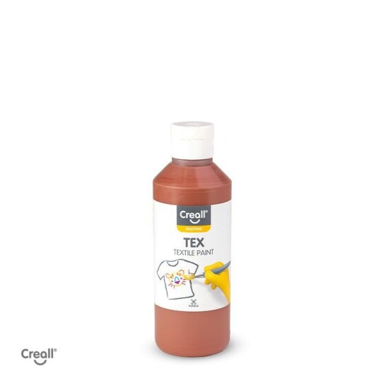 Creall Tex Tekstilmaling 250ml Brun