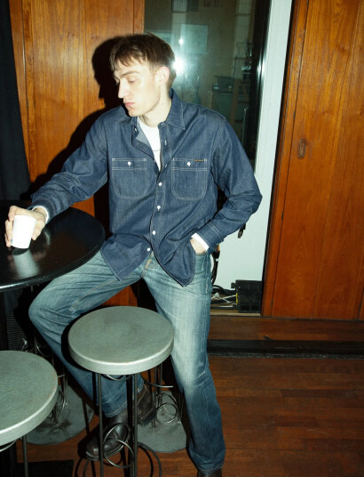 Nudie Jeans Julian Denim Shirt Rinsed   Navy   X L