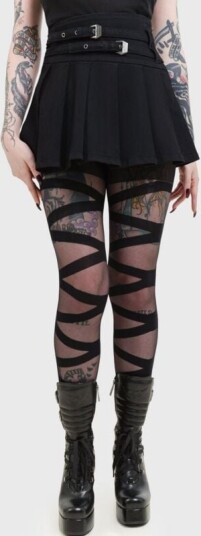Killstar Goth Kort skjørt Heart Stealer Skirt S til XXL Damer svart