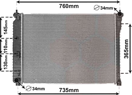 VAN WEZEL 37002435 Radiator motorkjøling