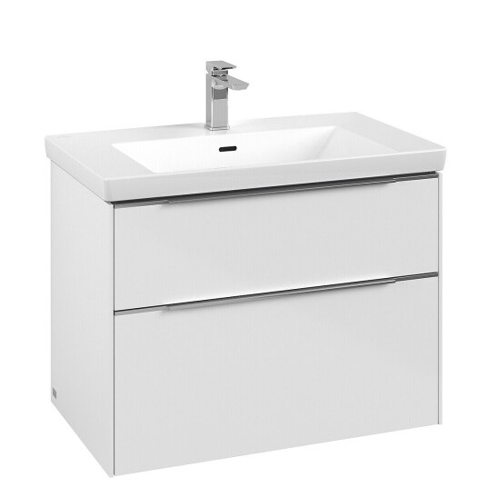 Villeroy & Boch  Subway 3.0 Servantskap m/2 skuffer 772x576x478 mm Hvit Høyglans
