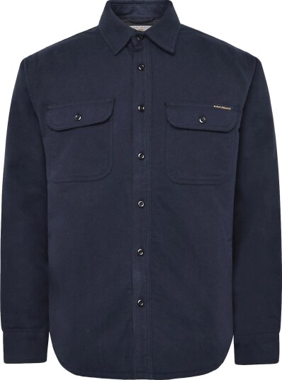 Nudie Jeans Glenn Padded Shirt Flannel Blueberry - BLUEBERRY - M