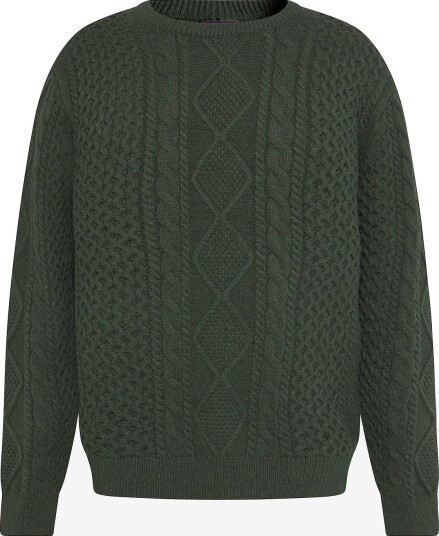 Timberland Cable Cotton Blend Crew Neck Sweater - SYCAMORE HEATHE - S