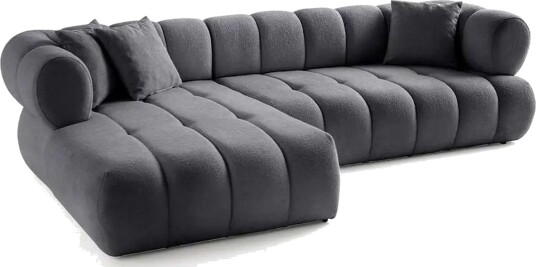 Mississauga Sofa med divan 3 seter Mørkgrå