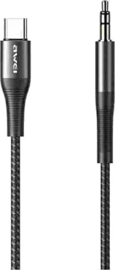 Awei Usb A Til Usb-C Mini Jack 3,5 Mm Svart 6954284001045