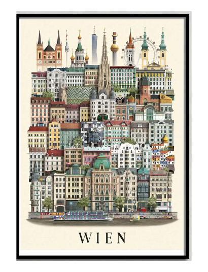 Martin Schwartz Wien Standard Poster - Multi/patterned - 50X 70CM