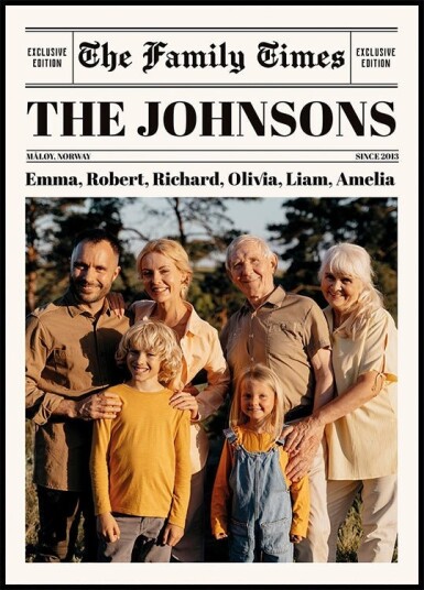 Newspaper Photo Personal Plakat Plakat / 30x40cm Newspaper Photo Personal Plakat Plakat / 30x40cm