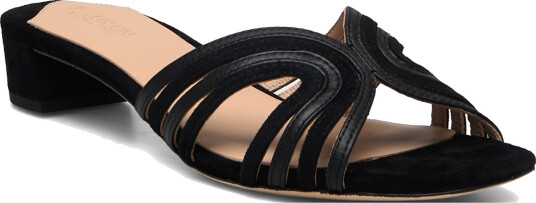 Lauren Ralph Lauren Fay Suede & Leather Multistrap Sandal - Black - 37