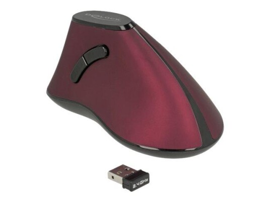 Delock vertikal mus - 2.4 GHz - sort / rød Delock vertikal mus - 2.4 GHz - sort / rød