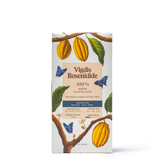 Vigdis Rosenkilde 100% Piura Blanco Dark Chocolate