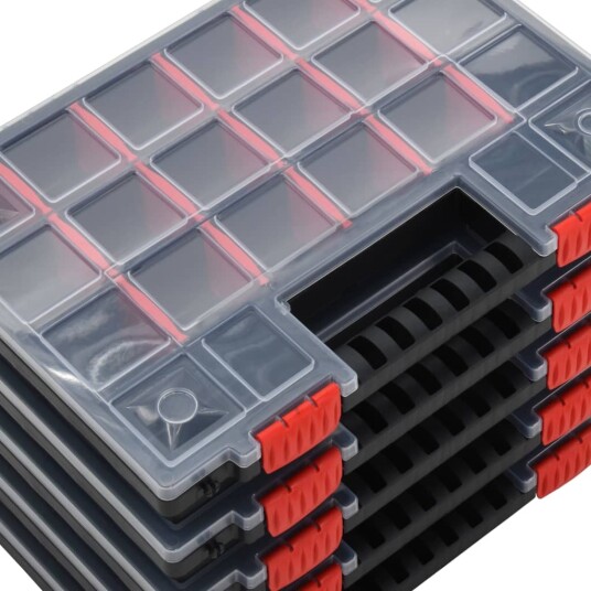 Sorteringsbokser 5 stk 34,5x25x5 cm polypropylen Sorteringsbokser 5 stk 34,5x25x5 cm polypropylen