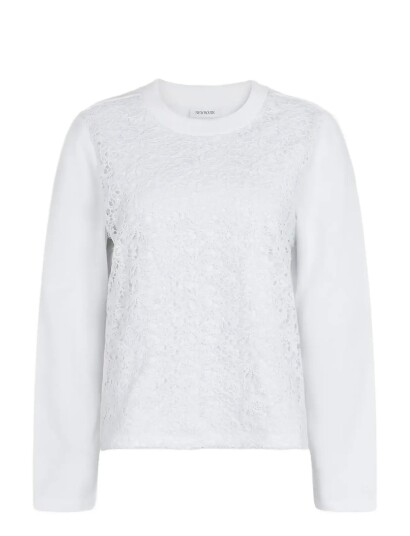 Newhouse Junie Lace College Sweater White S Newhouse Junie Lace College Sweater White S