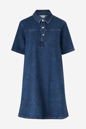 KAFFE Denimkjole kaSandra Denim Dress Blå KAFFE Denimkjole kaSandra Denim Dress Blå