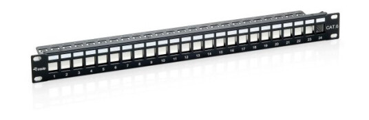 Equip 76912407201 Cat6 Sort Rackmontering 1U 92,5 Mm 483 Mm