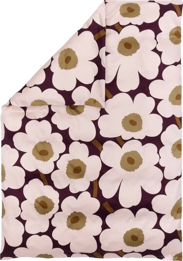 Marimekko Home Unikko Satin Dc 135/140X200 PLUM PINK ELMWOOD TOFFEE 140X200