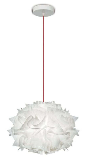 SLAMP Veli Mini Single Taklampe Couture/ Rød Wire SLAMP Veli Mini Single Taklampe Couture/ Rød Wire