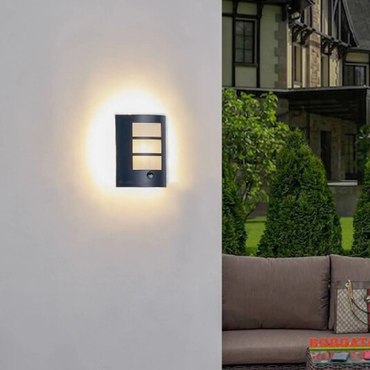 Lindby utendørs vegglampe Vimal sensor E27 26 cm aluminium Lindby utendørs vegglampe Vimal sensor E27 26 cm aluminium