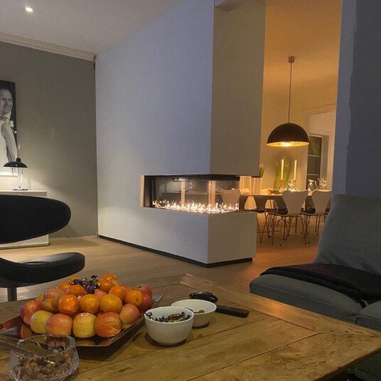 M-Design Luna 1300RD Diamond gasspeis - romdeler med glass på tre sider