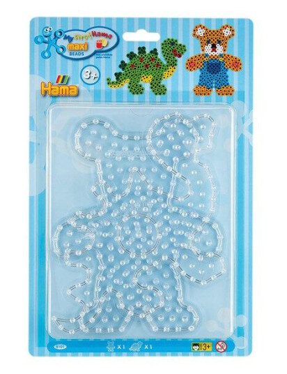 Hama Iron on Bead Plates Maxi - Dino and Teddy Bear Hama Iron on Bead Plates Maxi - Dino and Teddy Bear