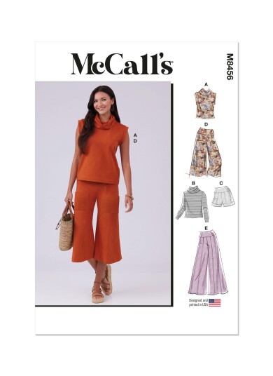 McCall's 8456 - Topp, Shorts & Bukse W2 (20W-22W-24W-26W-28W)