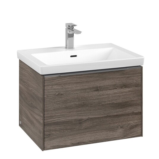 Villeroy & Boch Subway 3.0 Servantskap m/1 skuff 622x429x478 mm Steingrå Eik Villeroy & Boch Subway 3.0 Servantskap m/1 skuff 622x429x478 mm Steingrå Eik