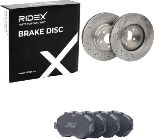 Bremseskiver og klosser RIDEX 3405B2819