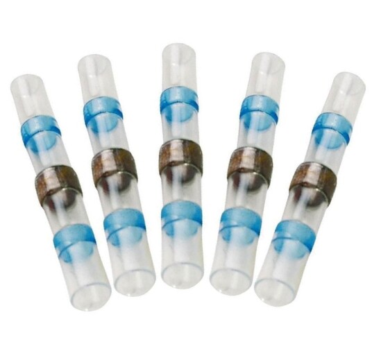Fuse Lodde og krympekobling - 5.0mm - Blå 5x