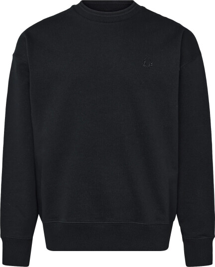 Fred Perry Oversized Tipped Sweatshirt   Black   XXL