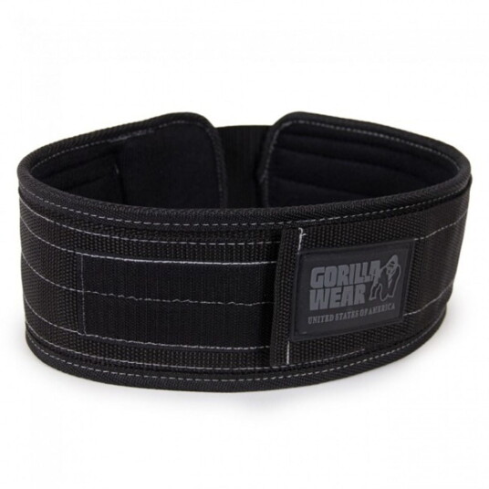 Treningsbelte 10,2 cm nylon - sort -Gorilla Wear S/M Treningsbelte 10,2 cm nylon - sort -Gorilla Wear S/M