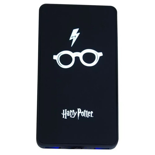 Harry Potter 6000 mAh Powerbank med Lys og 2 x USB-A Svart