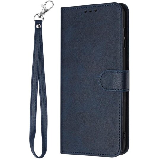 Oem Flip Case with Card Holder & Stand for iPhone 16 Pro Max – Dark Blue