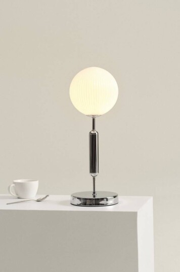 Jotex MOIRA bordlampe Krom/hvit 1720274-03-569 1719351-01-0