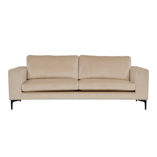 Bolero sofa 3 seter velour beige.