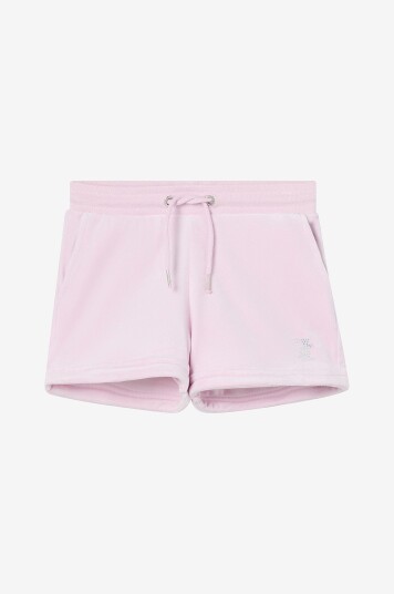 Juicy Couture Shorts Diamante Velour Fold Up Short Lilla