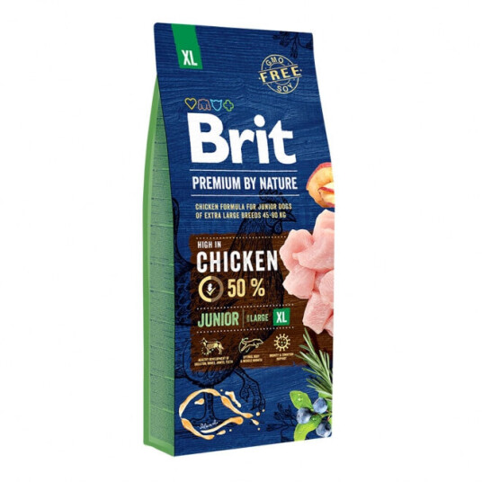 Brit Premium By Nature Junior XL Kylling Tørrfôr 15kg til Store Hunder