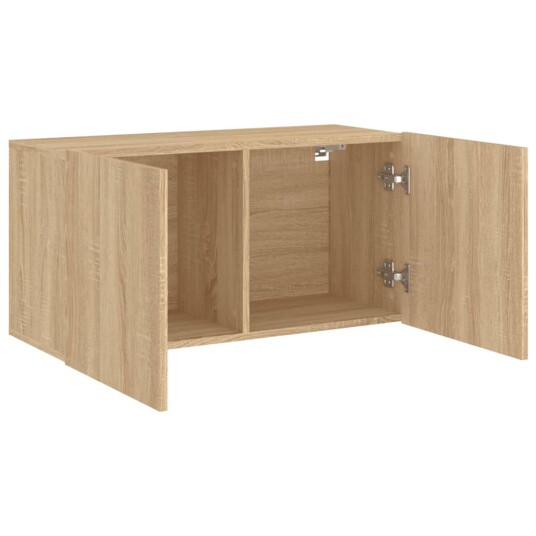 vidaXL Veggmontert TV-benk sonoma eik 80x30x41 cm 8721012255401 vidaXL Veggmontert TV-benk sonoma eik 80x30x41 cm 8721012255401