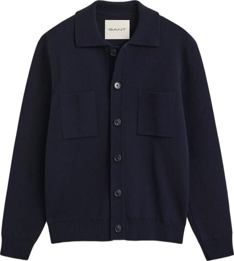 Gant Double Knit Overshirt   EVENING BLUE   S