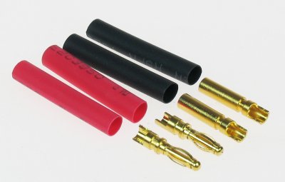 Jperkins 2MM GOLD CONNECTOR SET 2 PAIRS + SHRINK