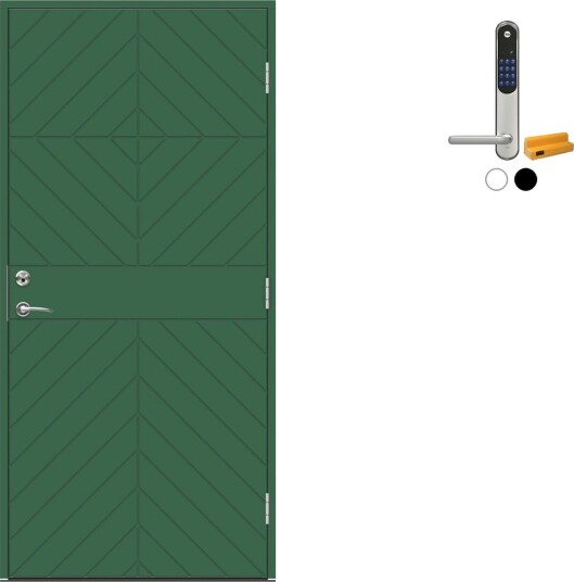 Ytterdør Swedoor Advance-Line Classic Grieg med Yale Entrus