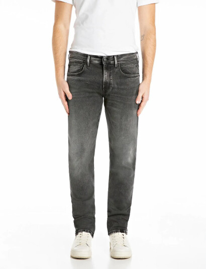 Replay Grover Trousers Straight Hyperflex Original - Grey - 34 x 34 Replay Grover Trousers Straight Hyperflex Original - Grey - 34 x 34