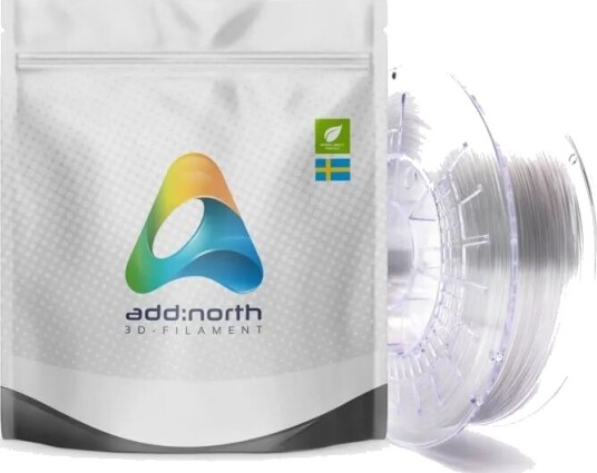 Addnorth PETG-filament for 3D-skrivere 1,75 mm Transparent