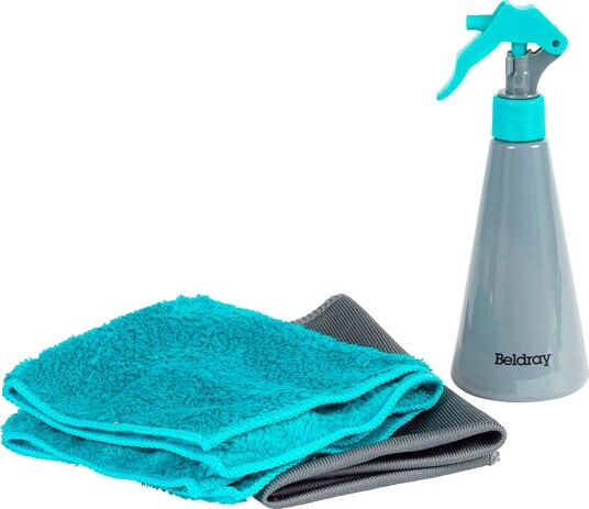 Beldray Rengjøringssett med kluter og sprayflaske (250 ml)