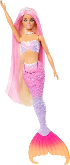 Barbie Malibu havfruedukke med fargeskiftende effekter og tilbehør