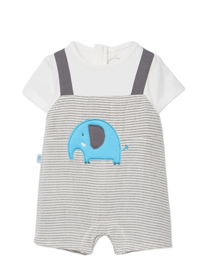 Boboli Knit Play Suit Combined For Baby  Bci White 68